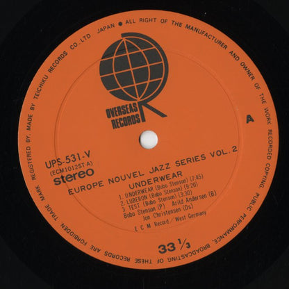 Bobo Stenson Trio - Underwear (UPS-531-V) LP 1971 JPN Overseas