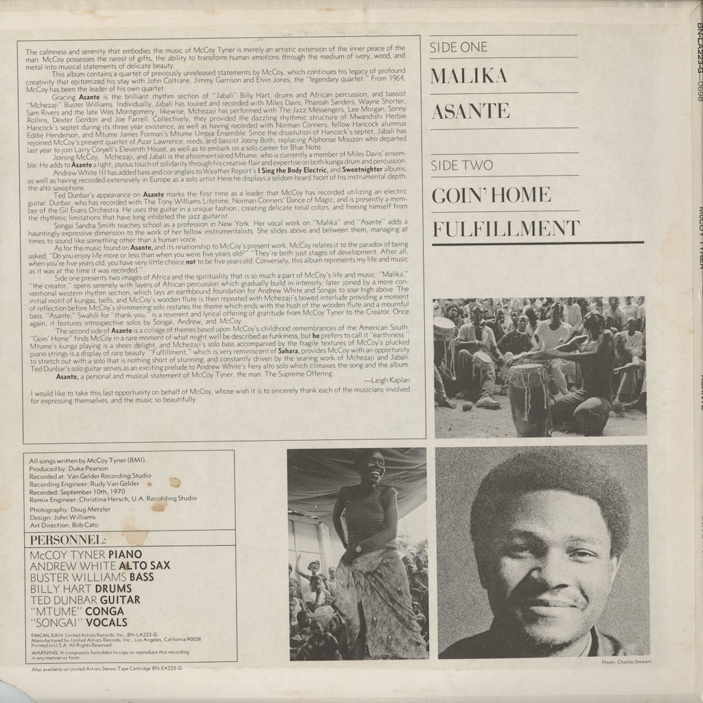 McCoy Tyner – Asante (BN-LA223-G) LP 1974 US Blue Note｜中古LP