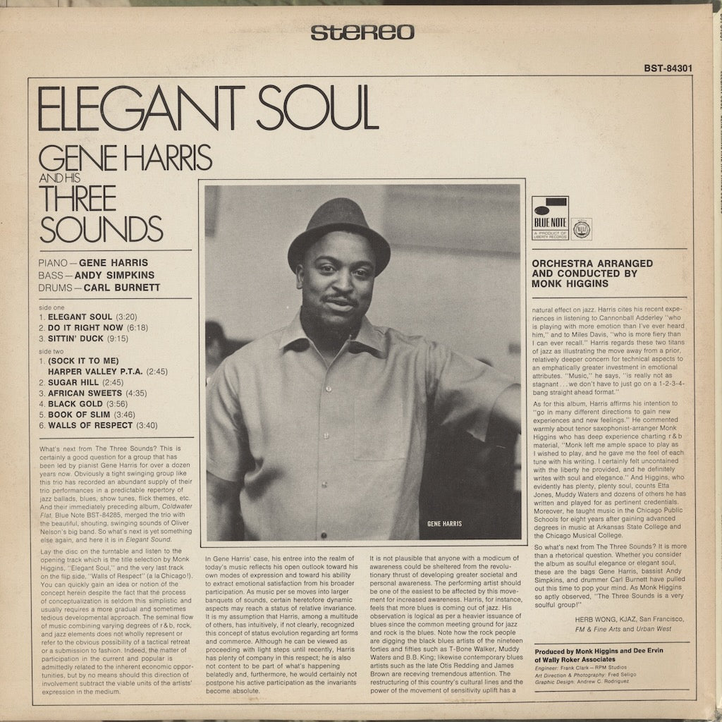 Gene Harris And His Three Sounds / ジーン・ハリス / Elegant Soul (BST-84301) US BLUE NOTE LIBERTY 青白Lbl.