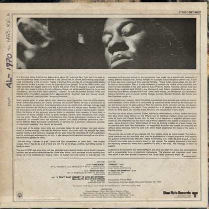 Grant Green - Carryin' On (BST 84327) 1970 US Blue Note｜中古LP