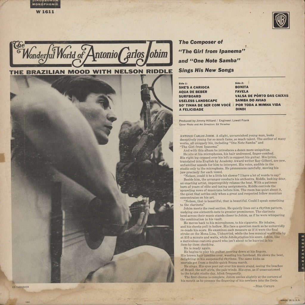 Antonio Carlos Jobim - The Wonderful World LP 1965 US ボサノヴァ