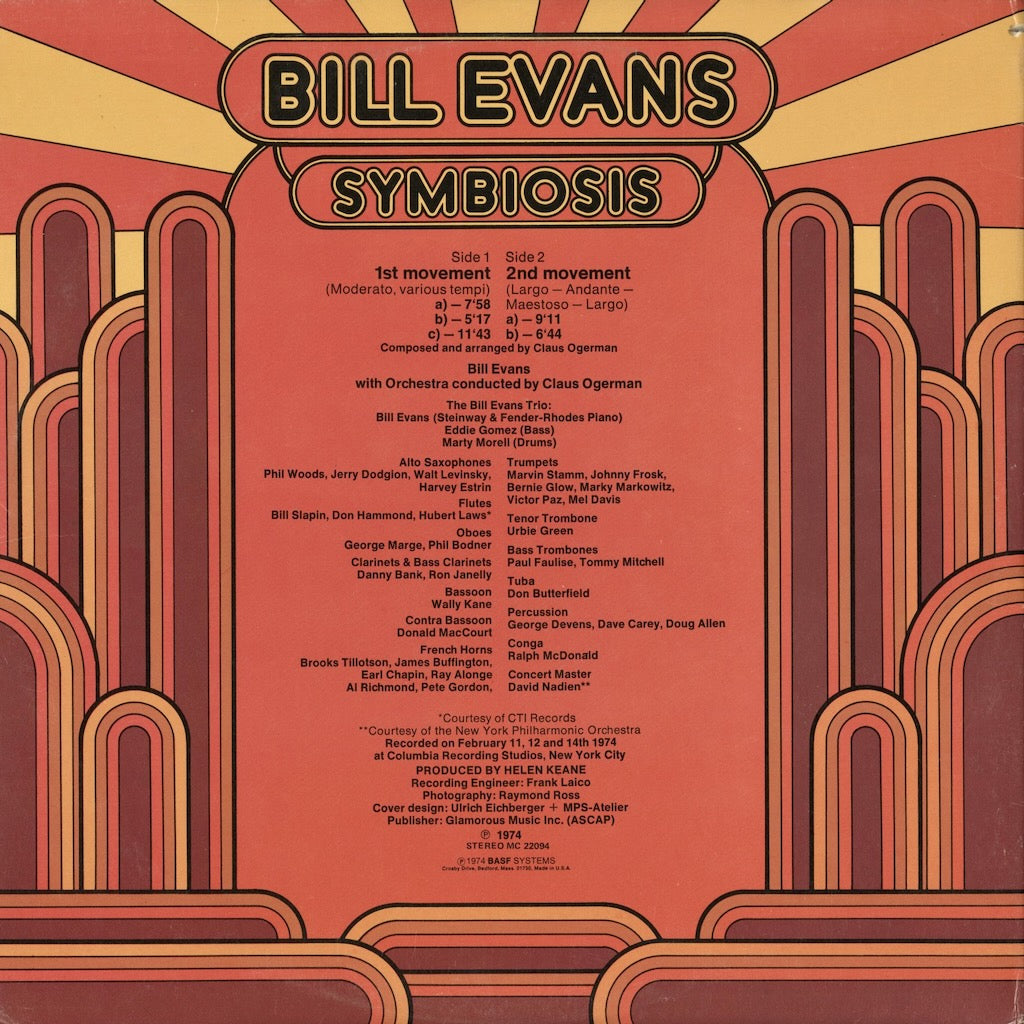 Bill Evans - Symbiosis (MC 22094) LP 1974 US MPS｜中古LP