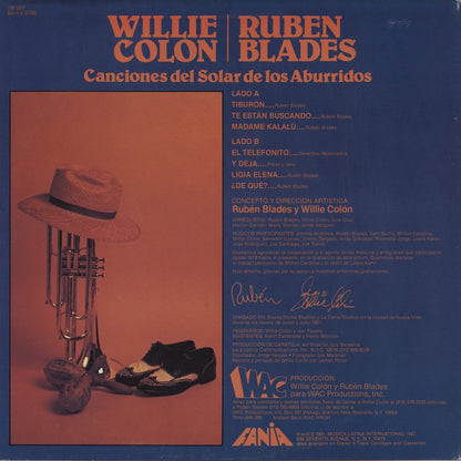 Willie Colon & Ruben Blades - Canciones Del Solar De Los Aburridos (JM597) LP 1981 US Fania｜中古LP