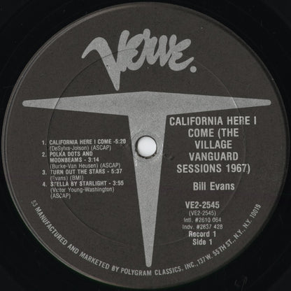 Bill Evans – California Here I Come (VE2-2545) LP 1982 US Verve | 中古LP