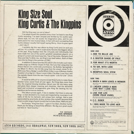King Curtis - King Size Soul (SD 33-231) 1967 US Atco｜中古LP