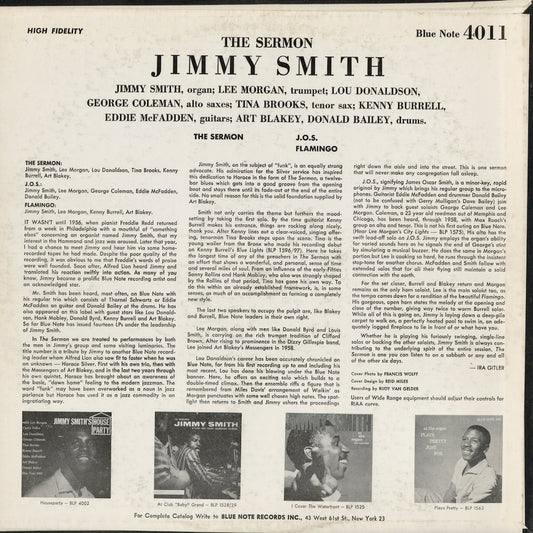 Jimmy Smith - The Sermon! (BLP 4011) 1962 US Blue Note｜中古LP