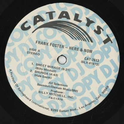 Frank Foster / フランク・フォスター / Here And Now (CAT-7613)