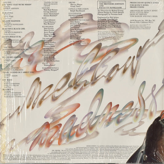 Quincy Jones - Mellow Madness (SP-4526) 1975 US A&M｜中古LP