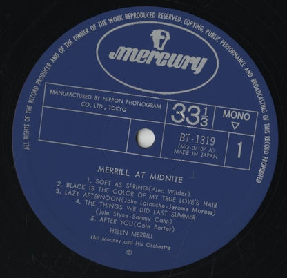 Helen Merrill / ヘレン・メリル / Merrill At Midnight (BT-1319)