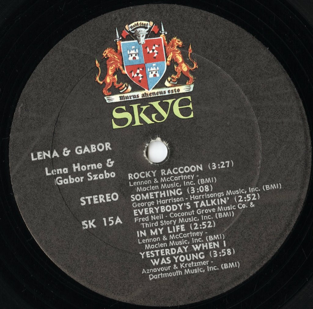 Lena Horne & Gabor Szabo – Watch What Happens (SK 15) LP 1970 US SKYE｜中古LP