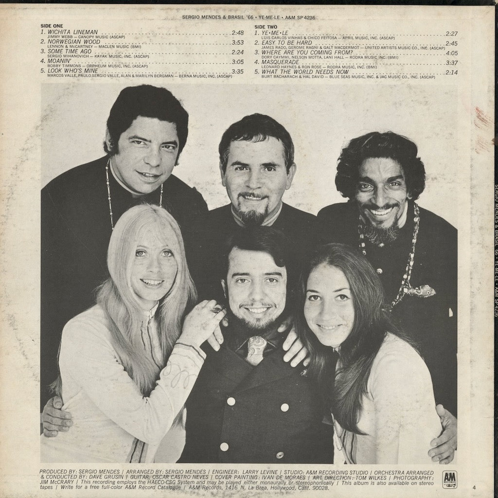 Sergio Mendes & Brasil '66 – Ye-Me-Le (SP-4236) LP 1969 US A&M | 中古LP