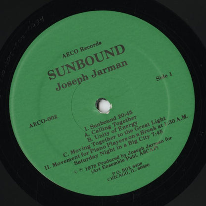 Joseph Jarman - Sunbound Volume One (AECO 002) LP 1978 US AECO