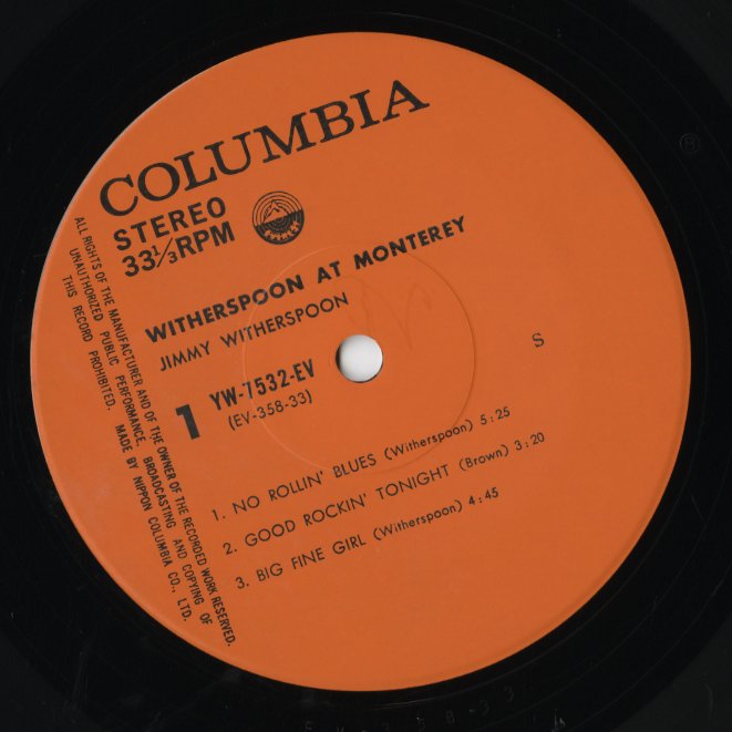 Jimmy Witherspoon / ジミー・ウィザースプーン / At The Monterey Jazz Festival  (YW-7532-EV)