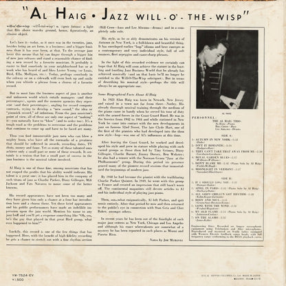 Al Haig - Jazz Will-O'-The-Wisp (YW-7524-EV) 1975 JPN Columbia｜中古LP