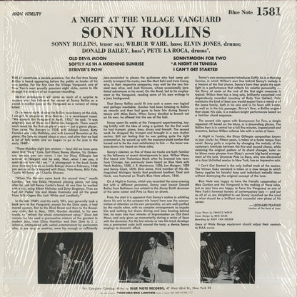 Sonny Rollins / ソニー・ロリンズ / A Night At The Village Vanguard (BLP 1581)