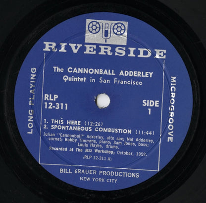 Cannonball Adderley / キャノンボール・アダレイ / In San Francisco (RLP12-311)