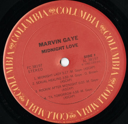 Marvin Gaye - Midnight Love (FC 38197) LP 1982 US Columbia｜中古LP