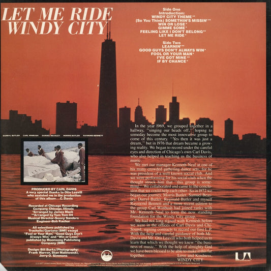 Windy City – Let Me Ride (CH-LA691-G) 1977 US United Artists / Chi Sound | 中古LP