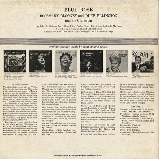 Rosemary Clooney And Duke Ellington And His Orchestra - Blue Rose (SOPJ-111) 1975 JPN CBS/Sony｜中古LP
