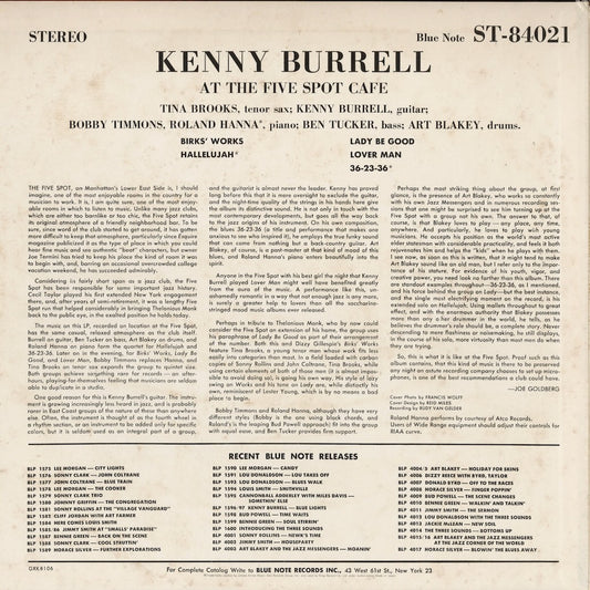 Kenny Burrell - On View At The Five Spot Cafe (GXK-8106) 1992 JPN Blue Note - キングレコード｜中古LP