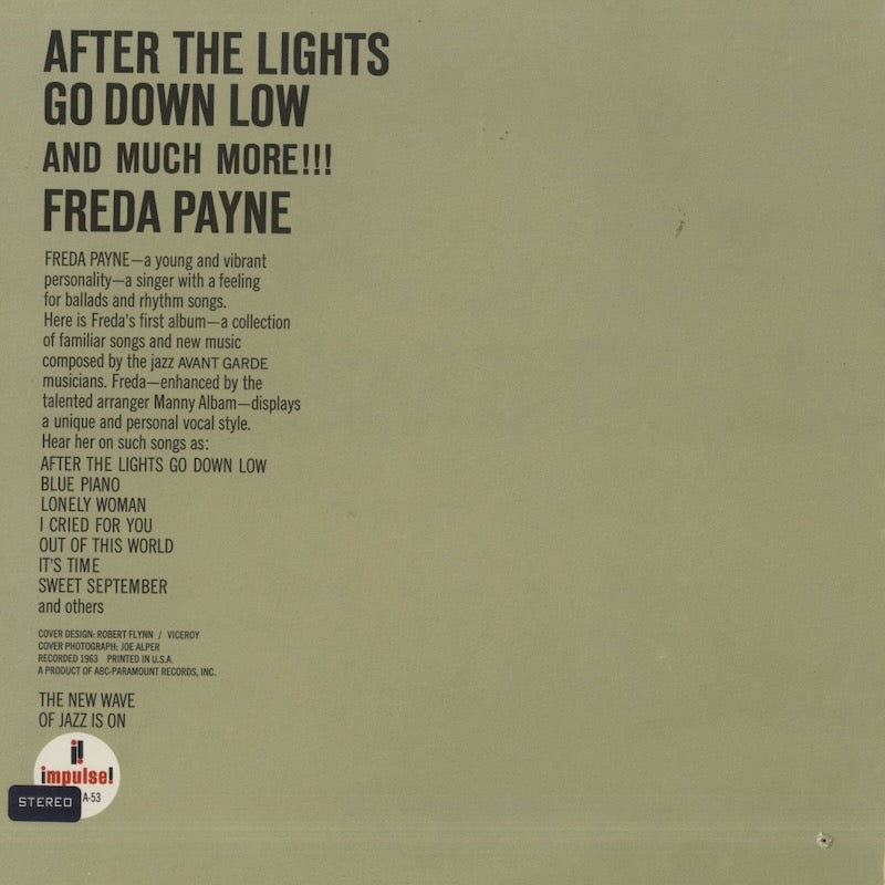 Freda Payne / フリーダ・ペイン / After The Lights Go Down Low And Much More!!! (AS-53)