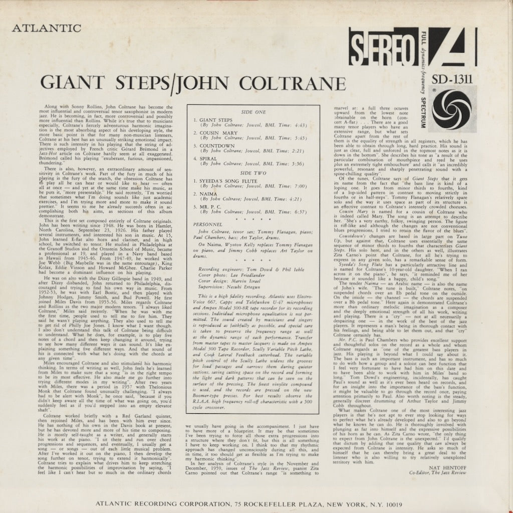 John Coltrane / ジョン・コルトレーン / Giant Steps (P-7502A) 1976 JPN Pressing
