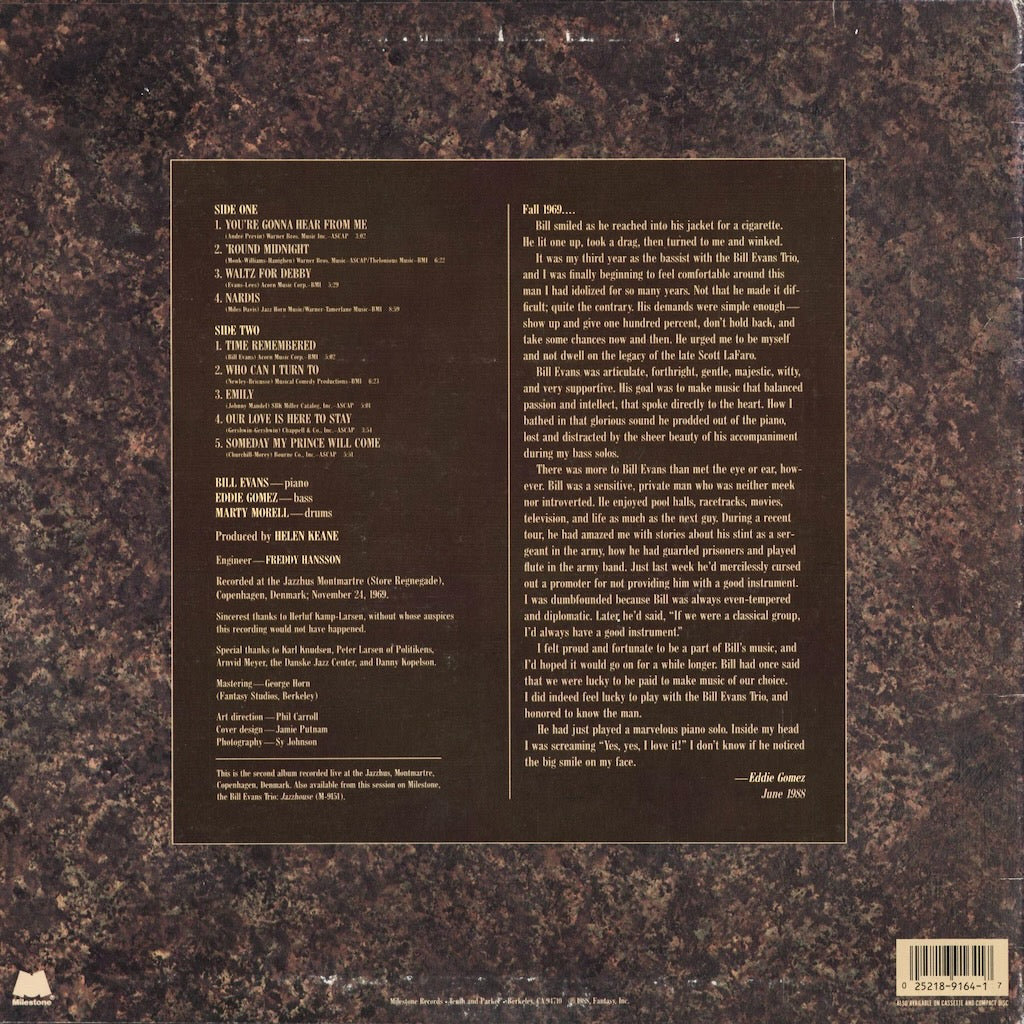 Bill Evans - You're Gonna Hear From Me (M-9164) 1988 US Milestone｜中古LP