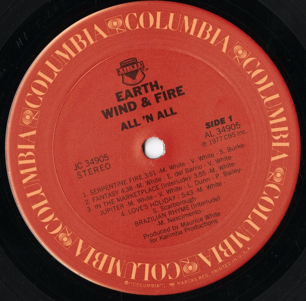 Earth Wind & Fire - All N' All (JC 34905) LP 1977 US Columbia｜中古LP