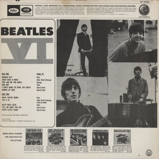 The Beatles / ビートルズ / Beatles VI (ST-2358) US盤