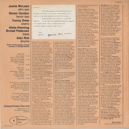 Jackie McLean & Dexter Gordon - The Meeting Vol. 1 (RJ-6003) LP 1974 Denmark SteepleChase