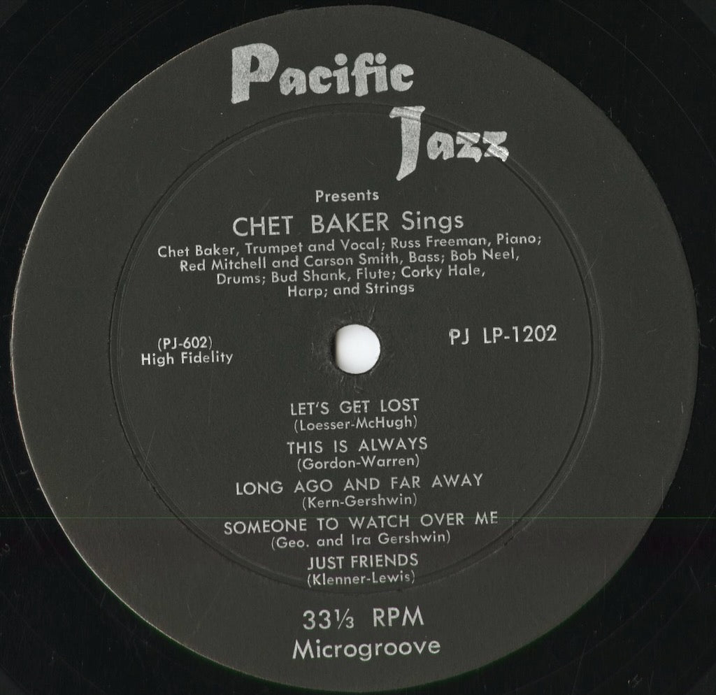 Chet Baker - Sings And Plays (PJ LP-1022) 1955 US Pacific Jazz｜中古LP