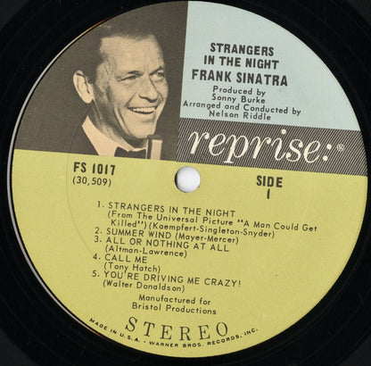 Frank Sinatra - Strangers In The Night (FS-1017) LP 1966 US Reprise｜中古LP