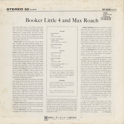 Booker Little - Max Roach - Booker Little 4 & Max Roach (SR 3038) LP 1970 JPN United Artists｜中古LP
