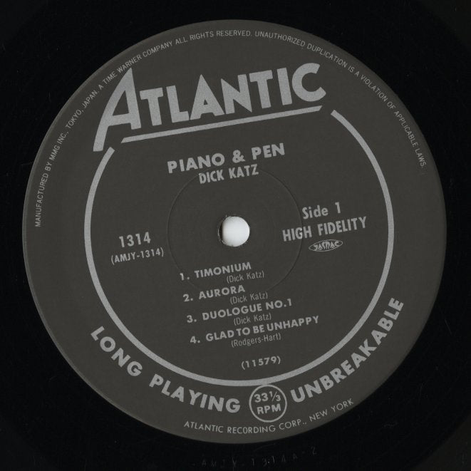 Dick Katz / ディック・カッツ / Piano & Pen (AMJY-1314)