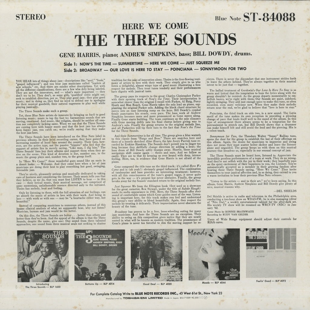 The Three Sounds / スリー・サウンズ / Here We Come (BNJ-71009)