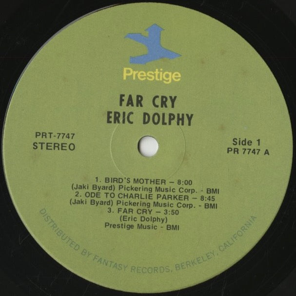 Eric Dolphy / エリック・ドルフィー / Far Cry! (PR 7747)