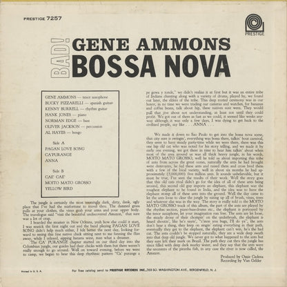 Gene Ammons / ジーン・アモンズ / Bad! Bossa Nova (PRLP 7257)