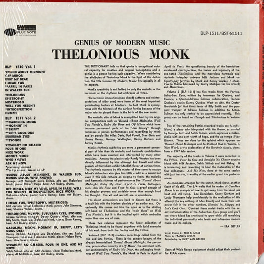 Thelonious Monk / セロニアス・モンク / Genius Of Modern Music Volume 2 (BST 81511)