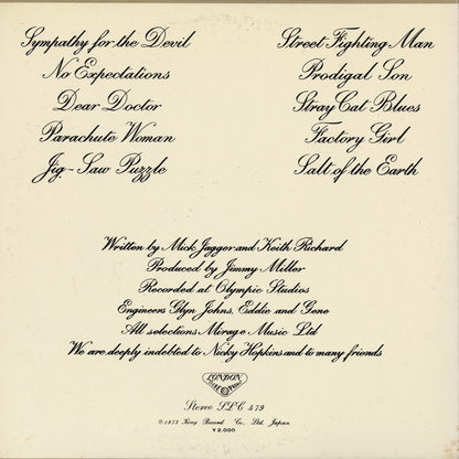 Rolling Stones / ローリング・ストーンズ / Beggars Banquet (SLC-479)