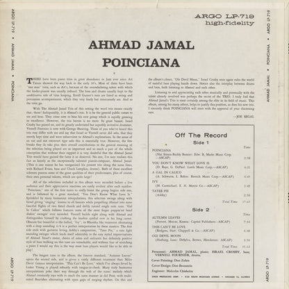 Ahmad Jamal – Poinciana (LP-719) LP 1966 US Cadet｜中古LP