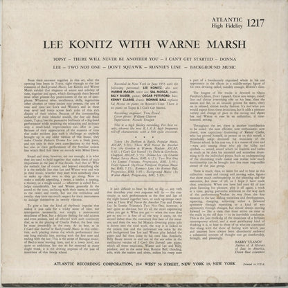 Lee Konitz / リー・コニッツ / Lee Konitz With Warne Marsh (1217)
