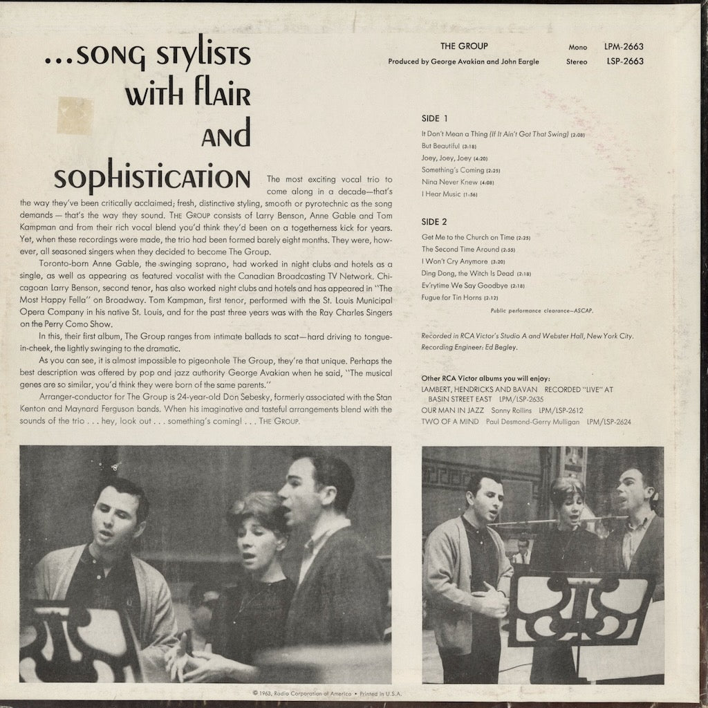 The Group – The Group (LPM 2663) LP 1963 US RCA Victor | 中古LP