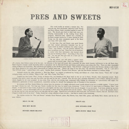 Lester Young - Harry Edison / レスター・ヤング　ハリー・エディソン / Pres & Sweets (MG V-8134)
