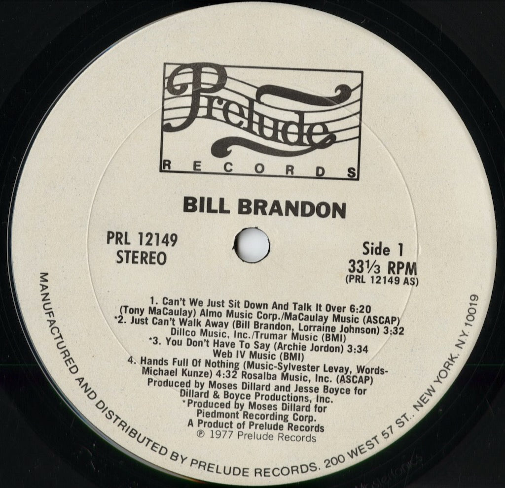 Bill Brandon - Bill Brandon (PRL 12149) 1977 US Prelude｜中古LP