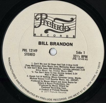 Bill Brandon - Bill Brandon (PRL 12149) 1977 US Prelude｜中古LP