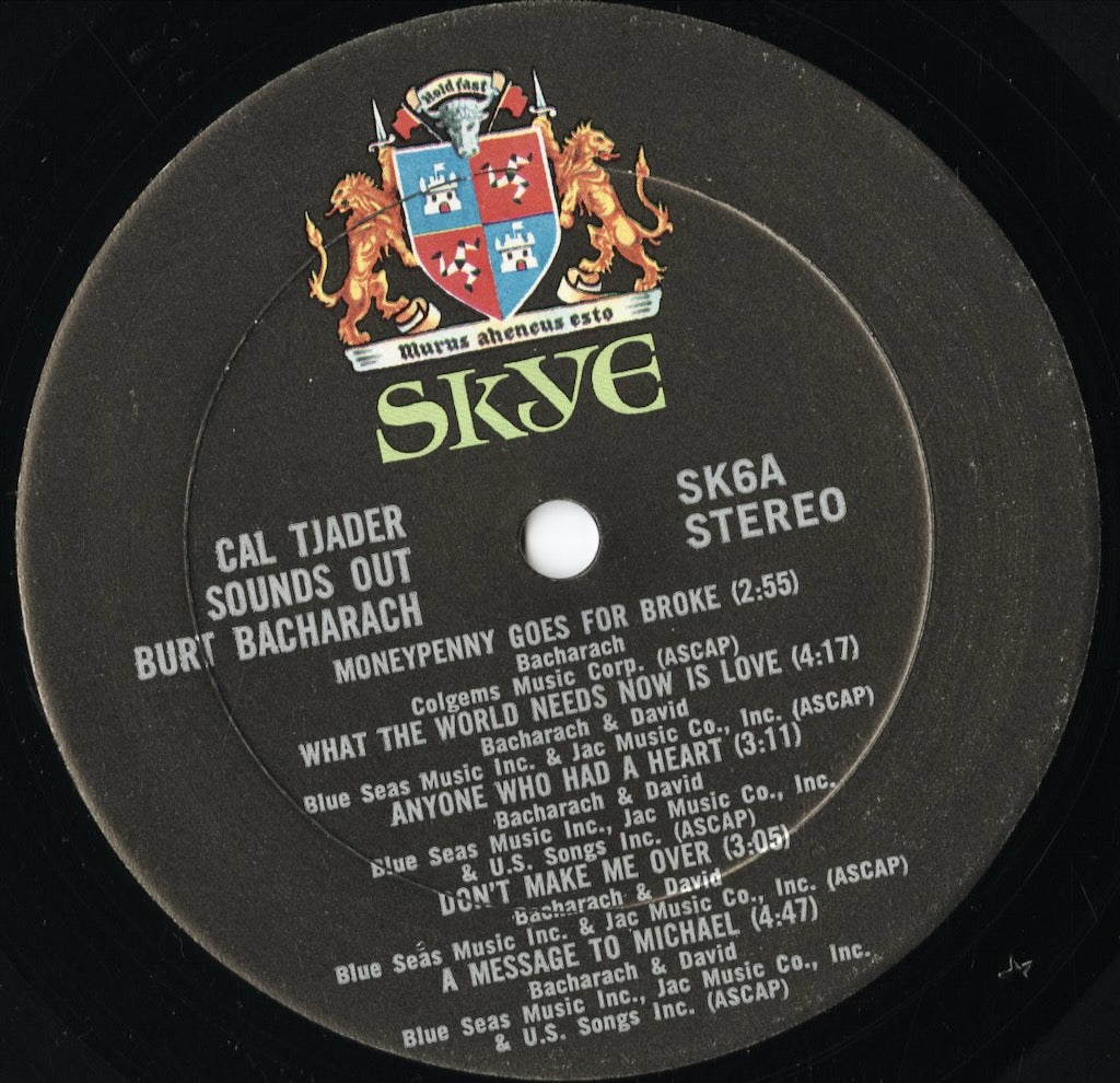 Cal Tjader - Cal Tjader Sounds Out Burt Bacharach (SK-6) LP 1968 US Skye｜中古LP
