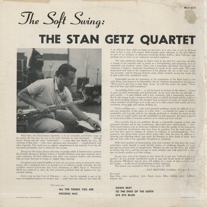 The Stan Getz Quartet / スタン・ゲッツ / The Soft Swing (MG V-8321)