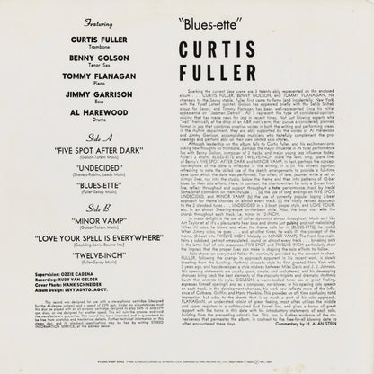 Curtis Fuller - Blues-Ette (K18P-9343) 1984 JPN Savoy｜中古LP