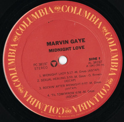 Marvin Gaye - Midnight Love (PC 38197) LP 1980's US Columbia｜中古LP