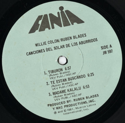 Willie Colon & Ruben Blades - Canciones Del Solar De Los Aburridos (JM597) LP 1981 US Fania｜中古LP